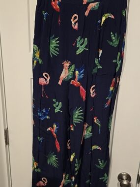 Hatley Navy Pants with Tropical Bird Print